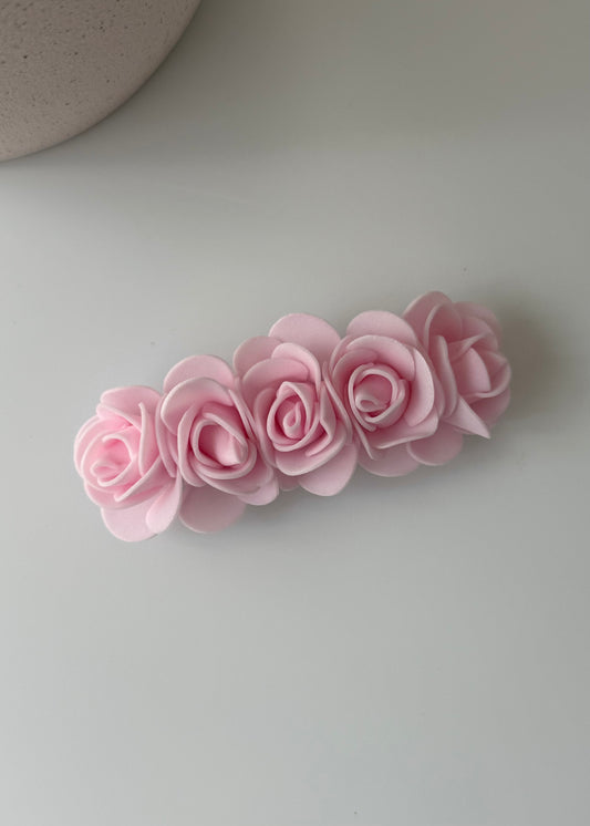 Rosa Vintage – Fermaglio Fiore Rosa Pastello | Romantic Cottagecore Hair Barrette