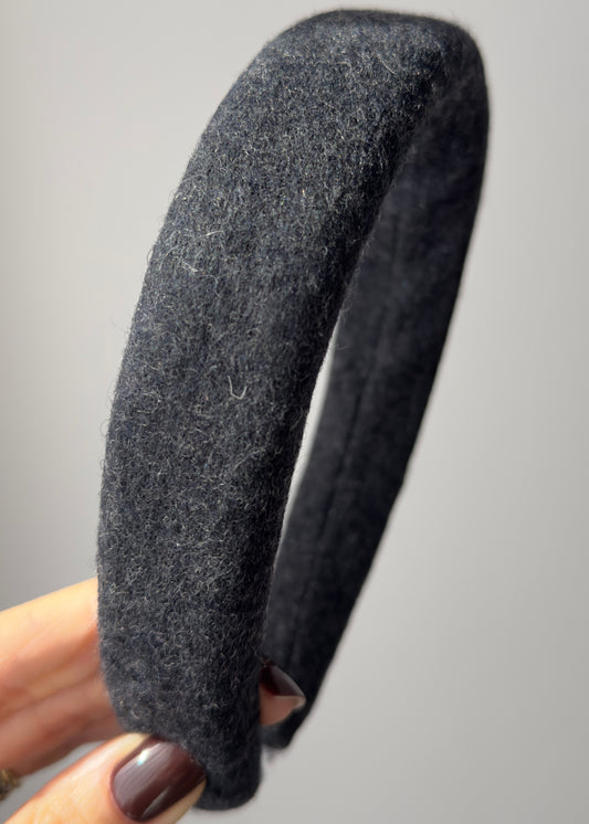 Annunziata Wool Headband – Quiet Power in Black