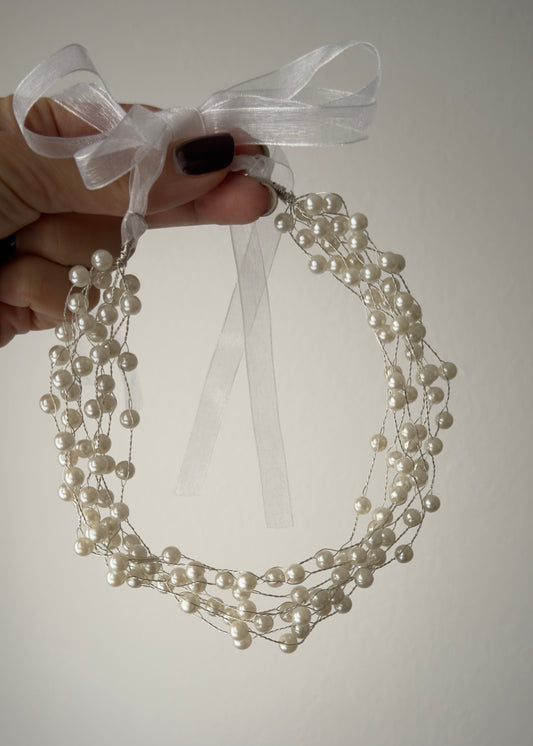 Elisabetta Headband – Pearl Elegance for Weddings and Special Moments